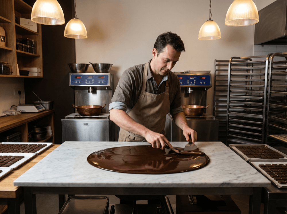 Nougat & Gianduja für die Pralinenherstellung